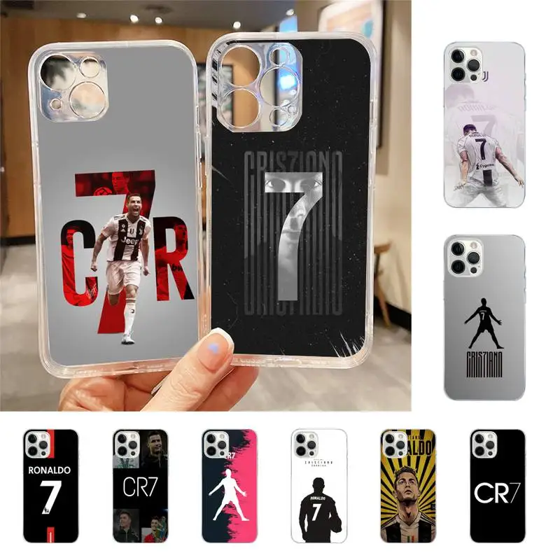 

C-CR7 Football Star Phone Case For Iphone 7 8 Plus X Xr Xs 11 12 13 Se2020 Mini Mobile Iphones 14 Pro Max Case