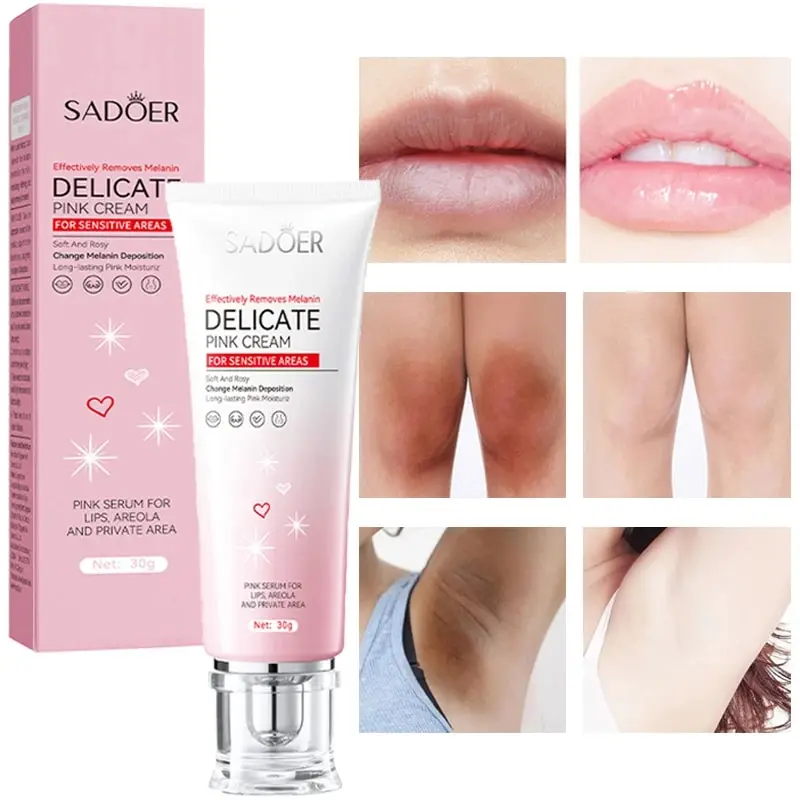 

Whitening Body Cream Lighten Melanin Pink Cream Underarm Knees Inner Thighs Bleaching Cream Moisturizing Brightening Skin Care