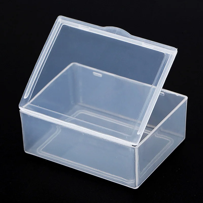 

1pc Portable Transparent Plastic Storage Box Clear Square Multipurpose Display Case Plastic Jewelry Storage Boxes HOT JB