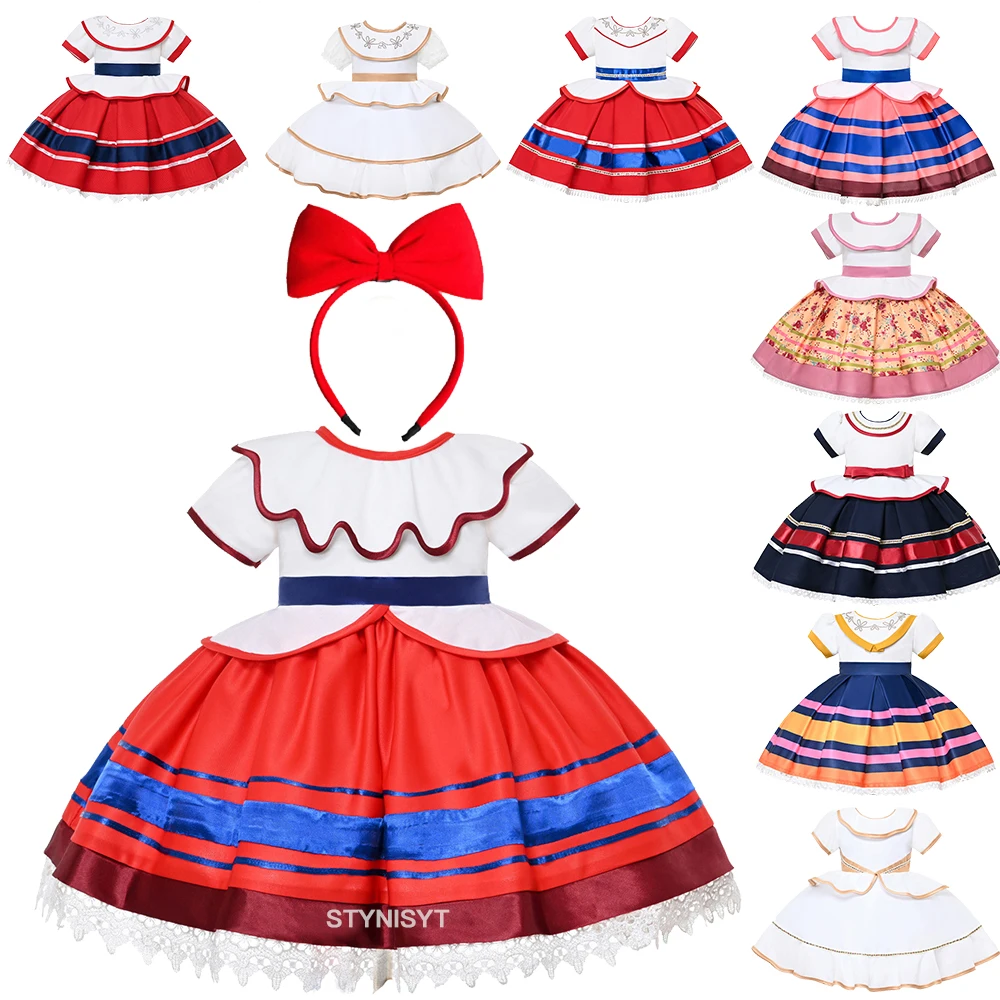 

ENCANTO Cosplay Costume Toddler Outfits Newborn Baby Girl's Princess Dress Ball Gown Children's Day Cosplay Gown Dress 2-5Y