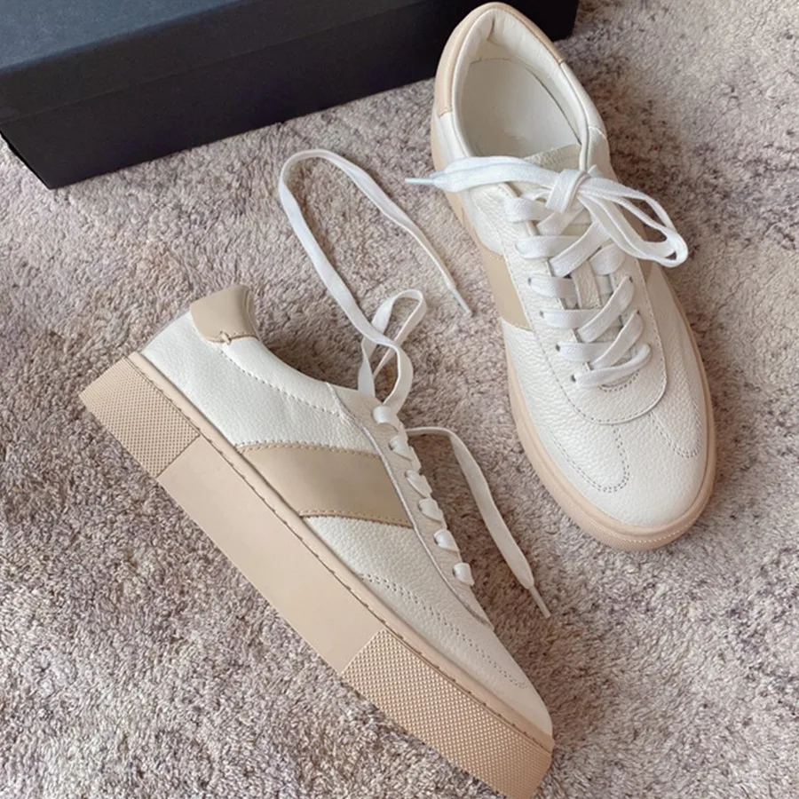 Jenny&Dave  Shoes Women Spring New Shoes Woman England Style Patchwork Training Vulcanized Soft Shoes Faishoon Sneakers Women