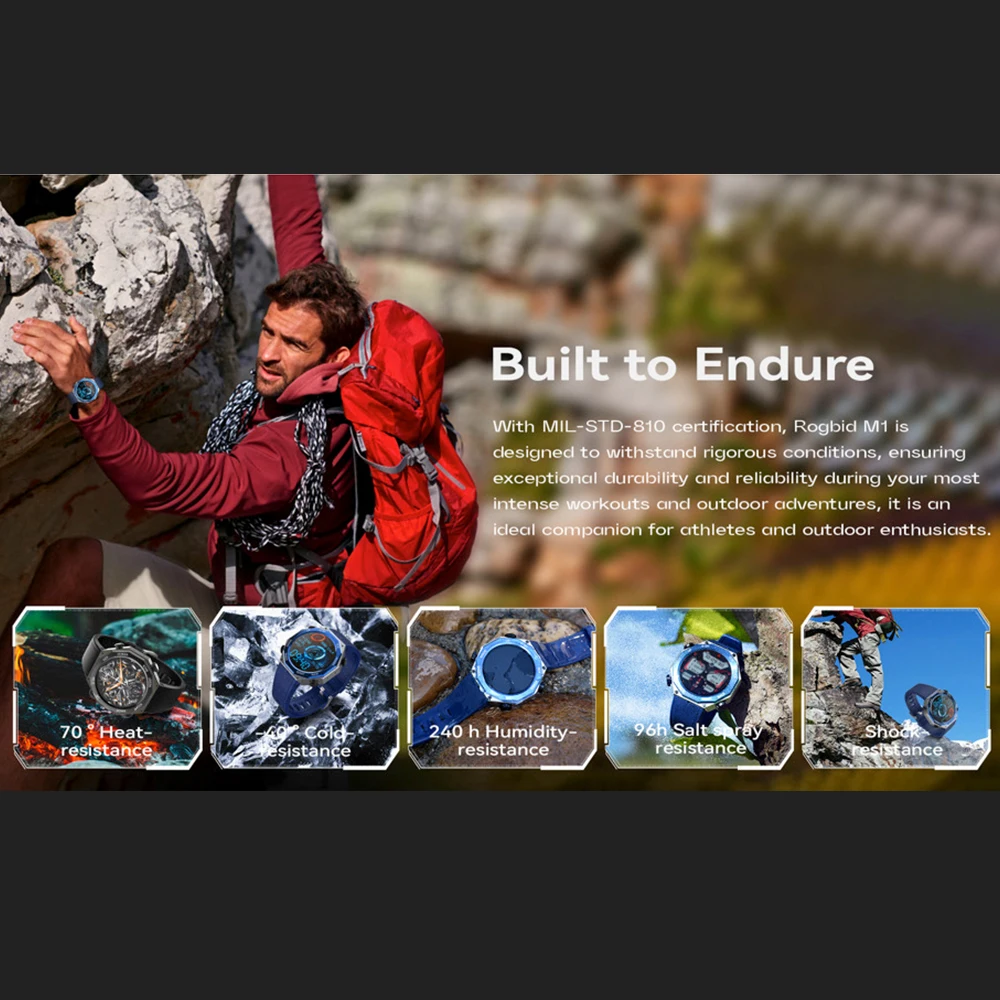 Смарт-часы с синим зубом 600 мАч 123 спортивных режима уличные умные часы для мужчин