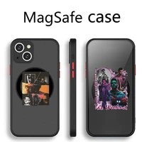 the weeknd trilogy branca phone case transparent magsafe magnetic magnet for iphone 13 12 11 pro max mini wireless charging