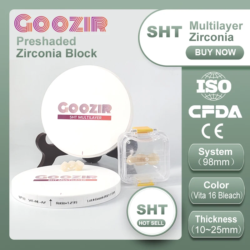 High quality Materials Super Translucent Zirconia Disc Denture Teeth Ceramic Zirconia Cerec Blocks CAD CAM System Block