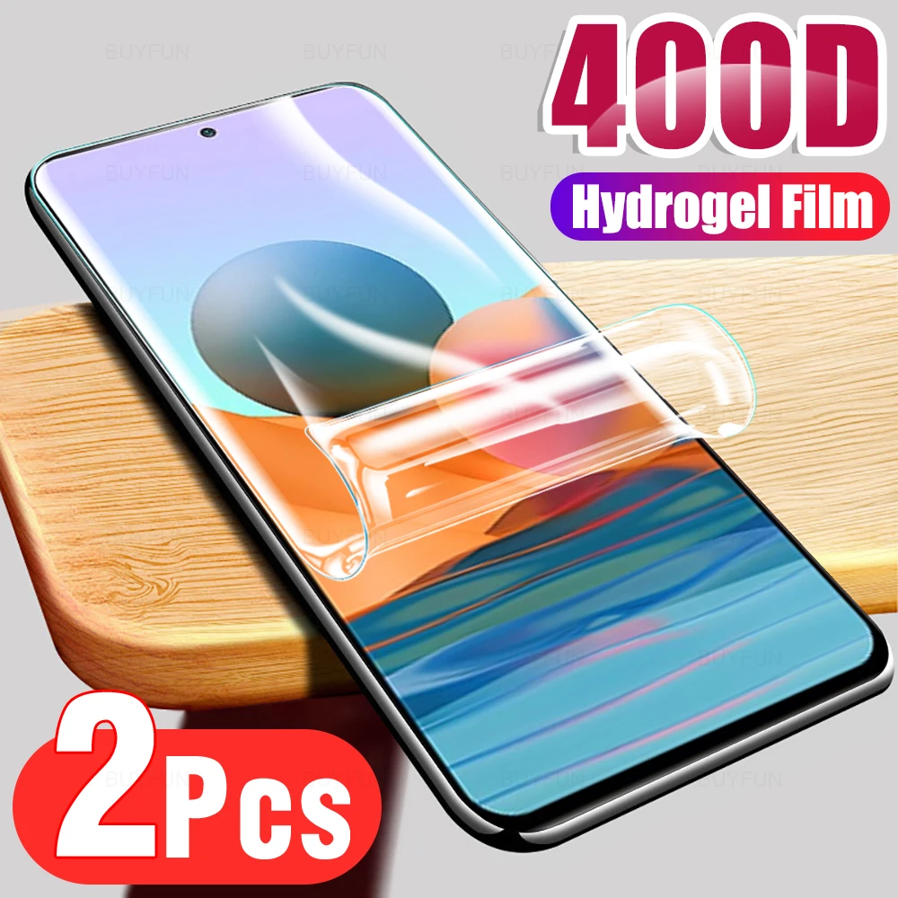 

2 шт., гидрогелевые пленки для Xiaomi Redmi note 10 pro 10 4G 10t 10s 10 pro max