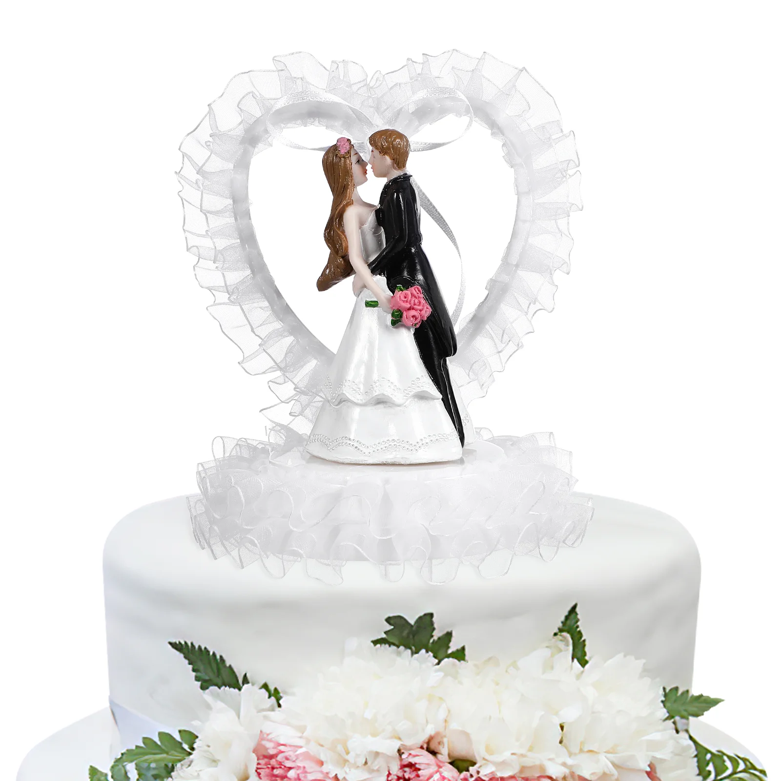 Cake Adornment Wedding Bride Gifts Para Pastel Groom Couple Ornaments Topper Statue Figurines