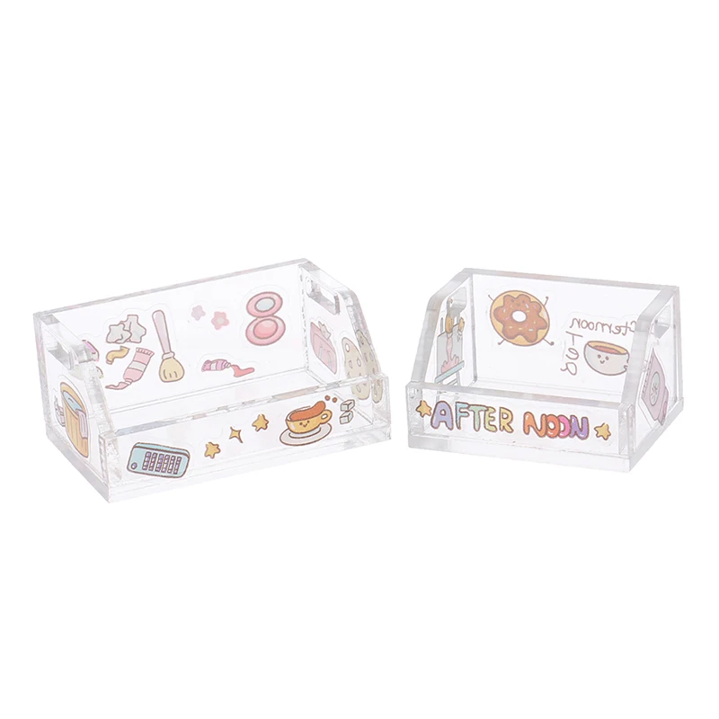 

1:12 Dollhouse Accessories Mini Plastic Storage Box Cosmetic Box Lattice Model Miniature Storage Container Case Doll Scene Decor