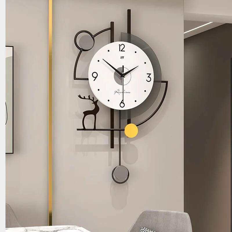 

Nordic Battery Led Wall Clocks Big Size Aesthetic Minimalist Living Room Wall Clock Design Luxury Nixie Reloj Pared Furniture