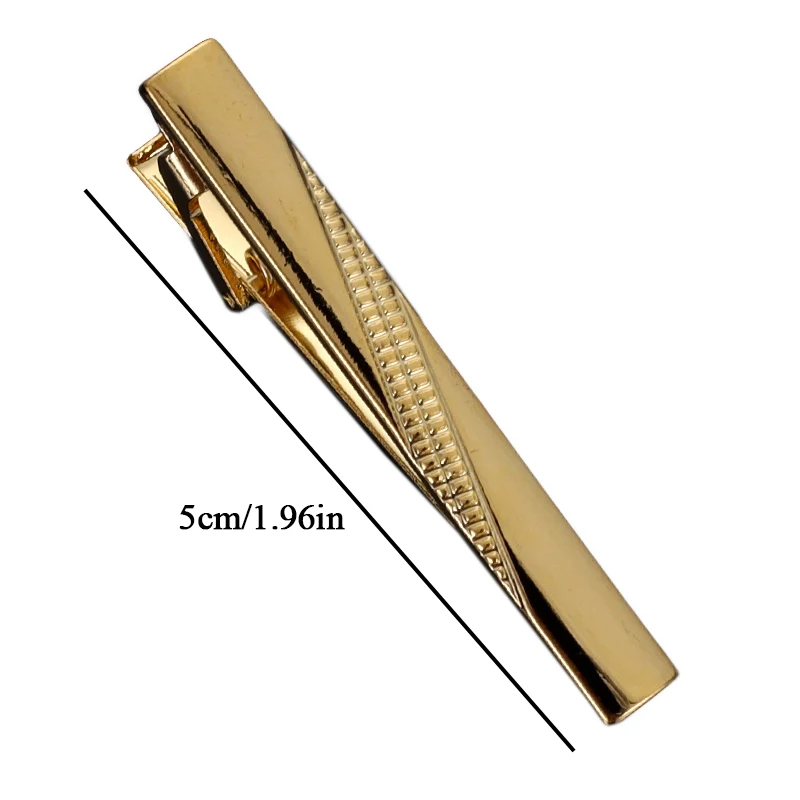 Tie Clip Classic Simple Style Pin Clasp Bar Rose Gold Color Male Business Necktie Clip Clasp Metal Men Jewelry Accessories images - 6