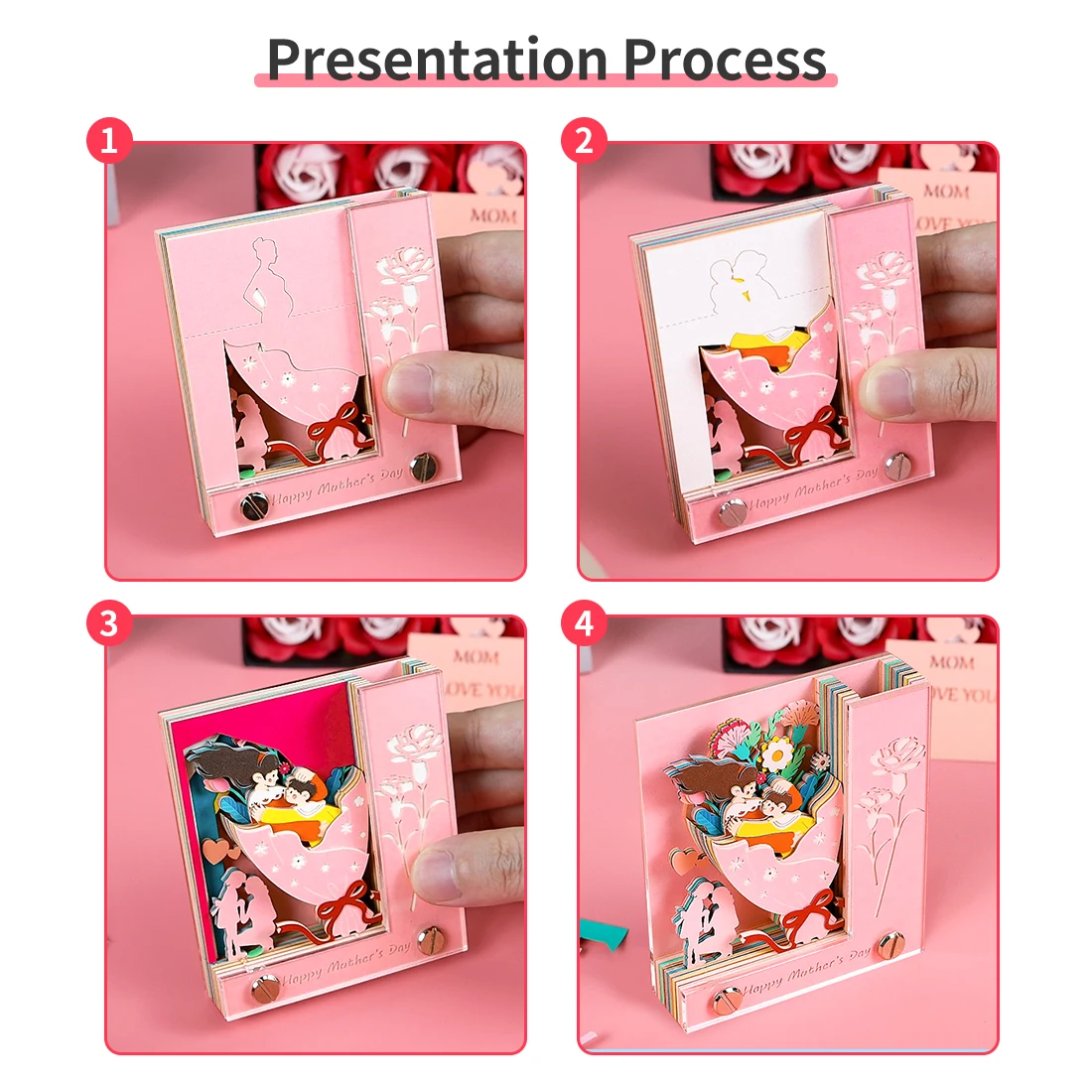 Блок записей omoshiking 3D блокнот для матерей Kawaii держатель ручек бумажный искусство