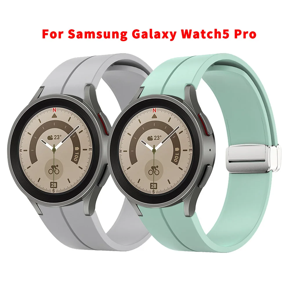 

Ремешок магнитный для Samsung Galaxy Watch 5 Pro, силиконовый спортивный браслет для смарт-часов 44 мм 40 мм 46 мм 42 мм, 45 мм