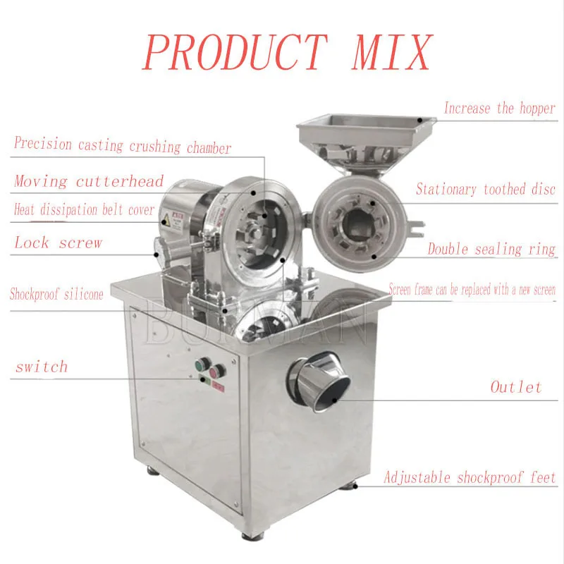 Электрическая мельница для зерна измельчитель из нержавеющей стали машина