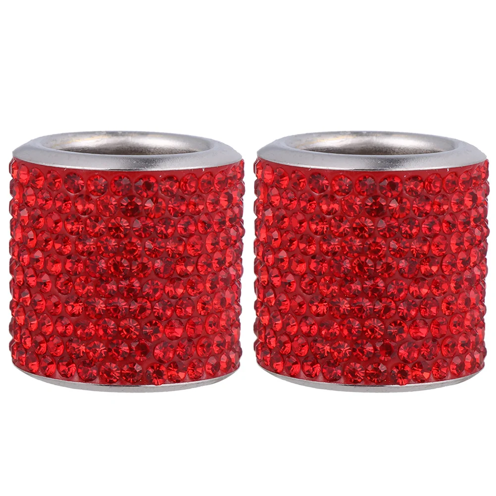 

2pcs Car Headrest Decor Rhinestone Decor Automobile Decor Car Interior Decor Accessory