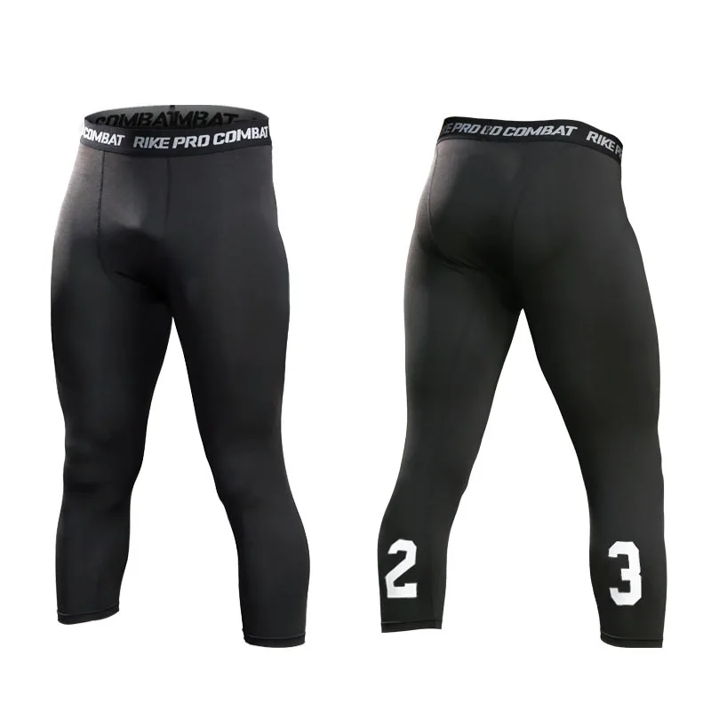 Новинка укороченные штаны для спортзала и бега мужские тренировочные эластичные