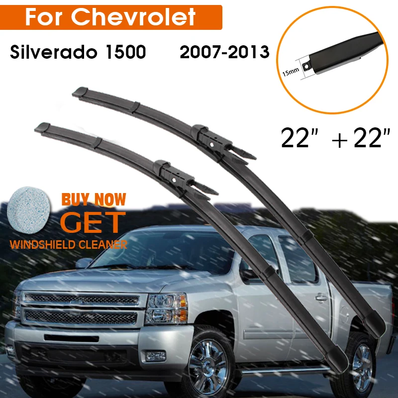 

Автомобильные стеклоочистители для Chevrolet Silverado 1500 2007-2013 лобовое стекло резиновая силиконовая заправка переднее окно стеклоочистителя 22 "+ 22"...