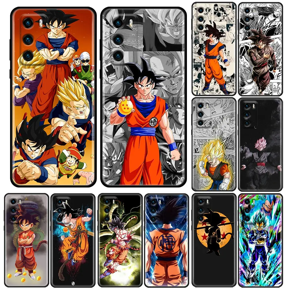 

Cute Son Goku Dragon Ball Phone Case for Huawei P10 P20 P30 P40 P50 P50E P Smart 2021 Pro Lite 5G Plus TPU Case Cover BANDAI