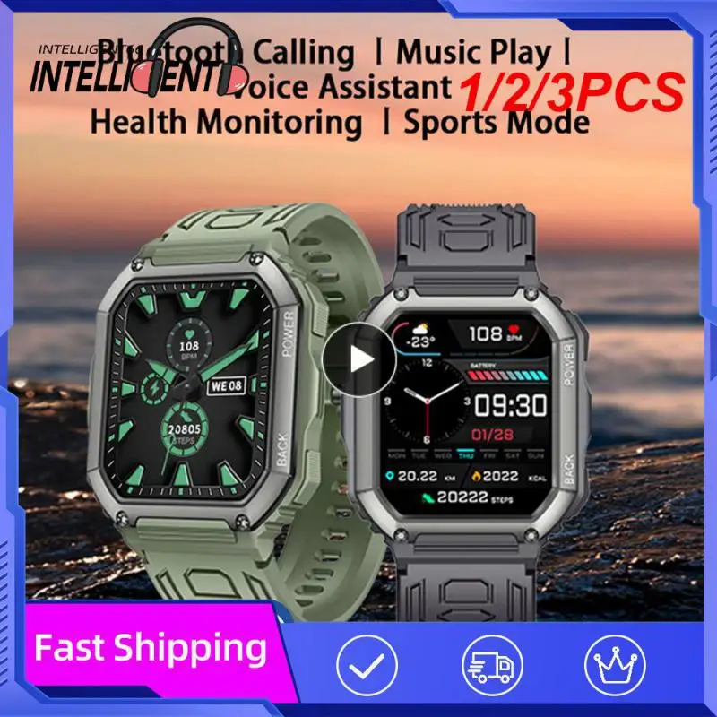 

1/2/3PCS 1.71 inch Smart Watch Men Pedometer Swimming Sports Fitness Tracker IP68 Waterproof SmartWatch for Android
