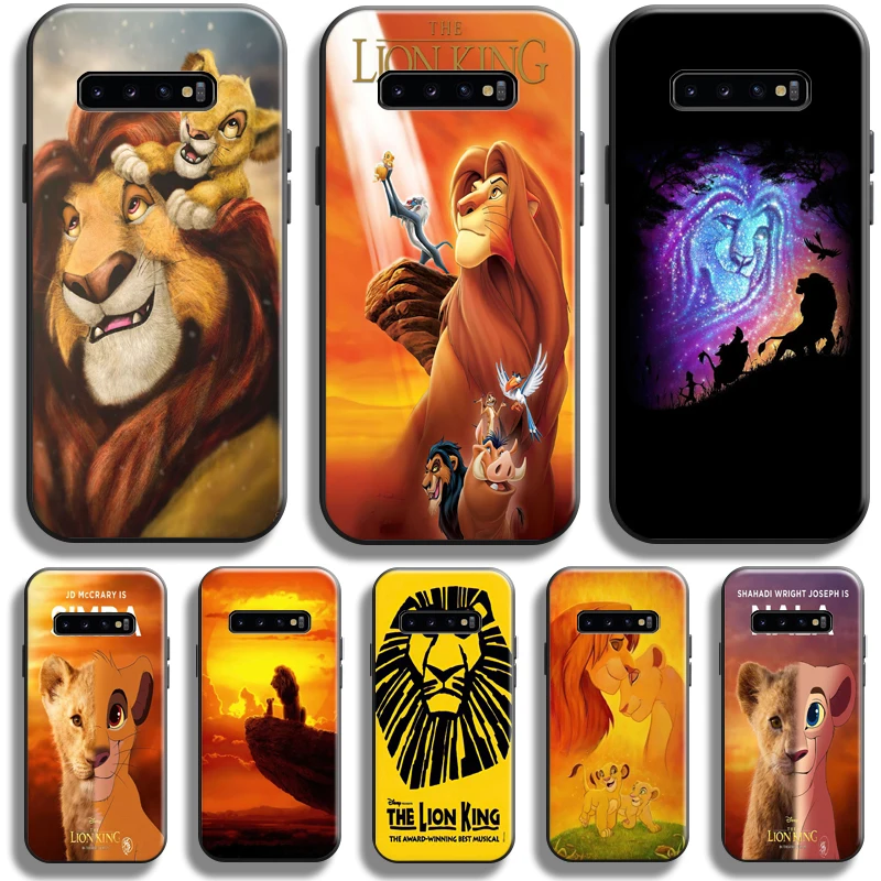 

Disney The Lion King Simba Case For Samsung Galaxy S10 Plus Lite S10E Phone Case For Samsung S10 5G Liquid Silicon Black Coque
