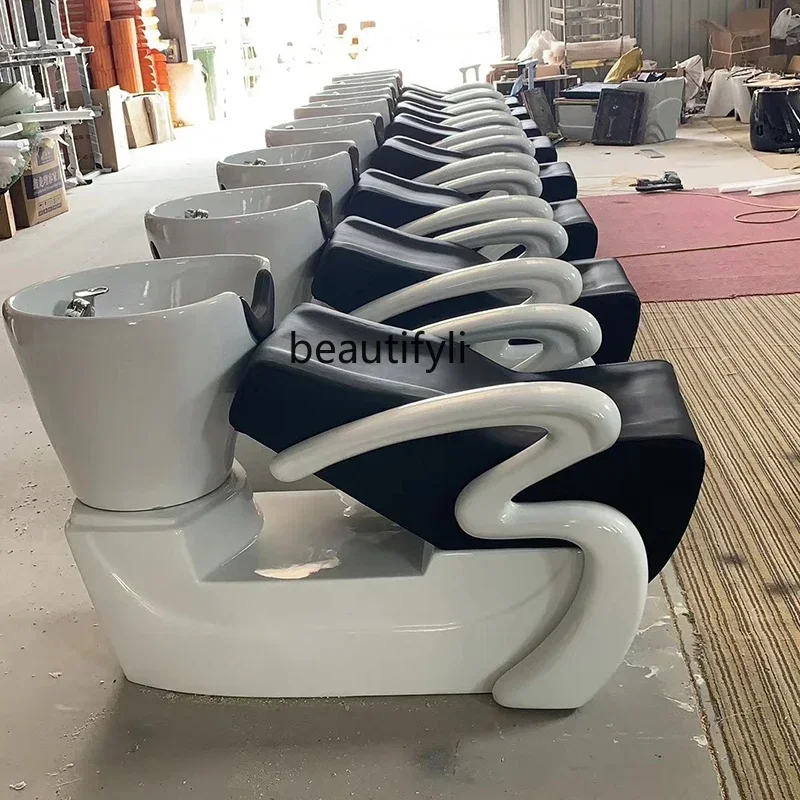 Парикмахерская стул для шампуня промывочная кровать простая полулежачая