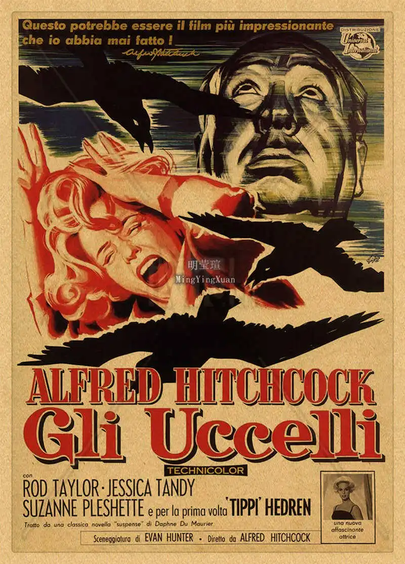 

Альфред Хичкок фильм фильм ретро винтажный постер декоративная наклейка на стену холст живопись домашний художественный домашний декор подарок