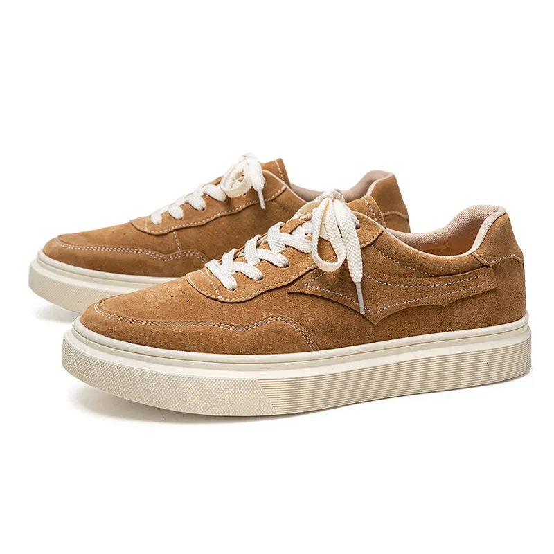 

Designer Mens Casual Comfort Shoes Fashion Round Toe Lace Up Suede Leather Trending Leisure Sport Daily Zapatos Size 38-44 ERRFC