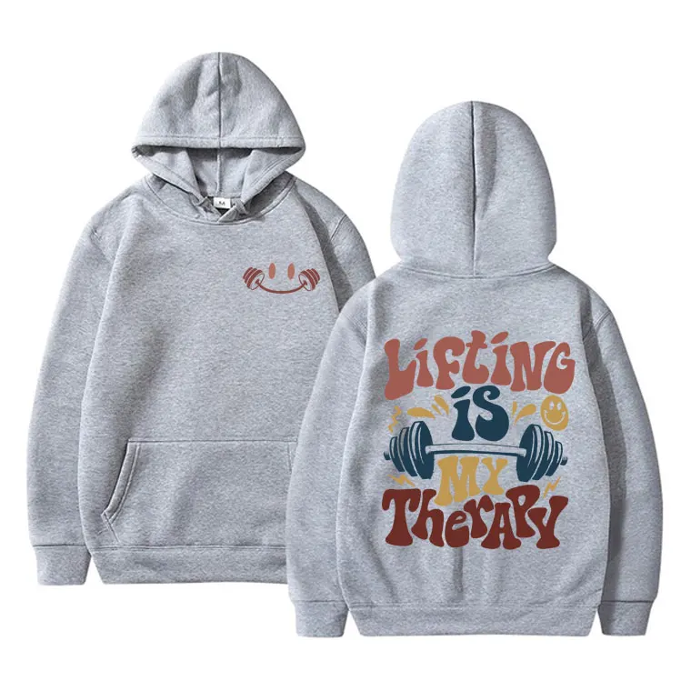Lifting Is My Therary Gym Fitness Pump Cover Hoodie Men Women Cotton Oversized Streetwear Male Art Aesthetic Pullover Hoodies