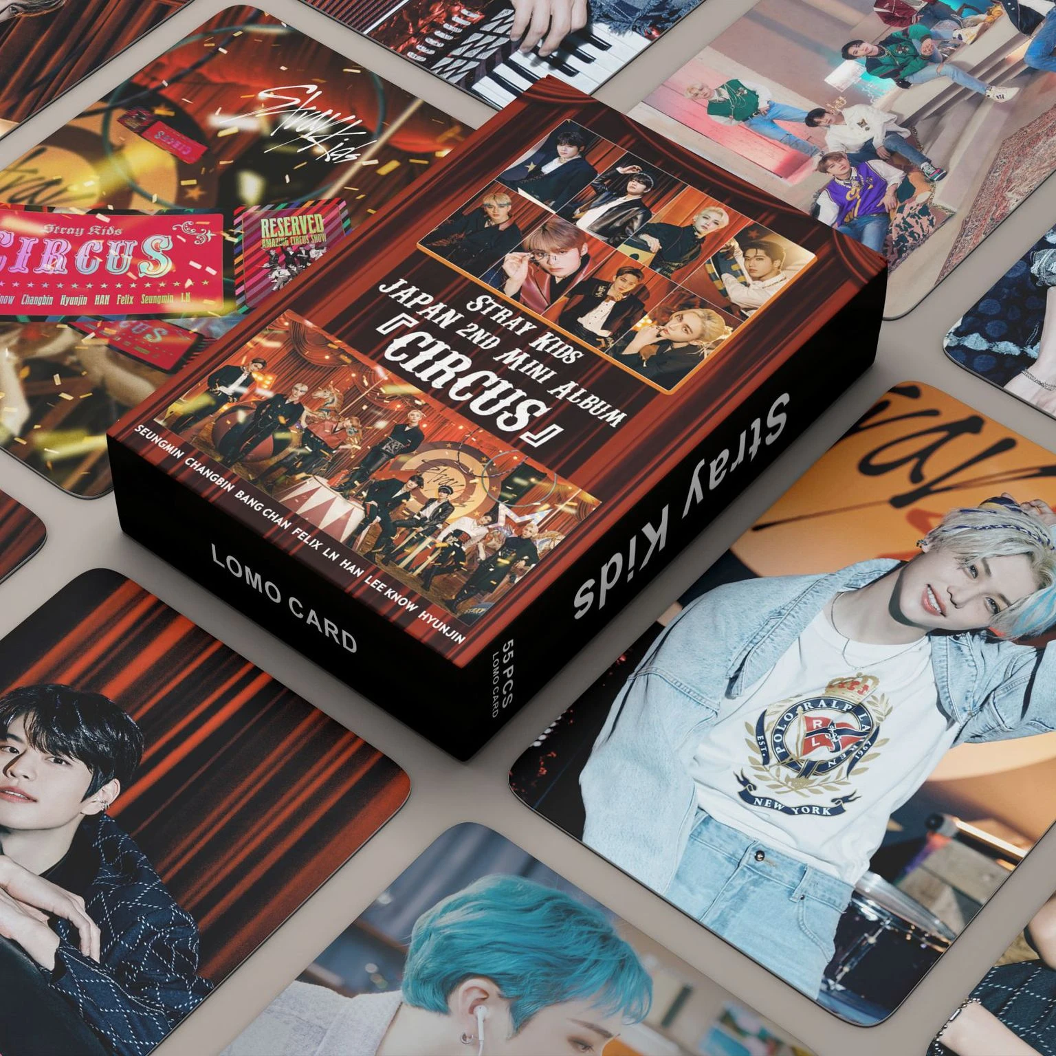 Tarjetas Lomo de k-pop Stray Kids, 55 unids/set, álbum de fotos de circo japonés para Fans, colección de regalos, k-pop Straykids