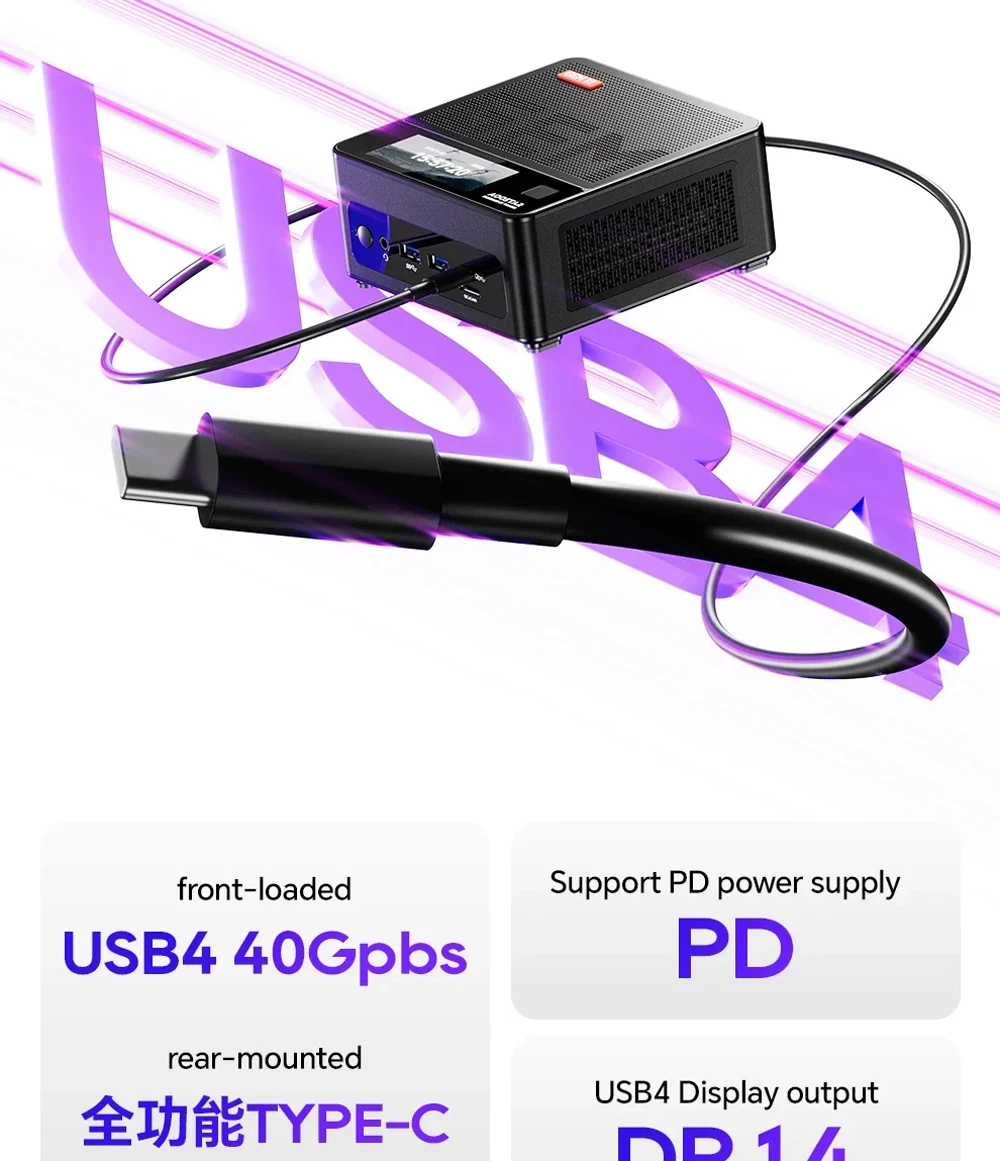 GEM12 AMD Ryzen 7 8845HS/R7 7840HS/R9 6900HX Геймерский мини-ПК Windows11 DDR5 32 ГБ 1 ТБ PCie4.0 NVMe SSD Wifi6 BT5.2