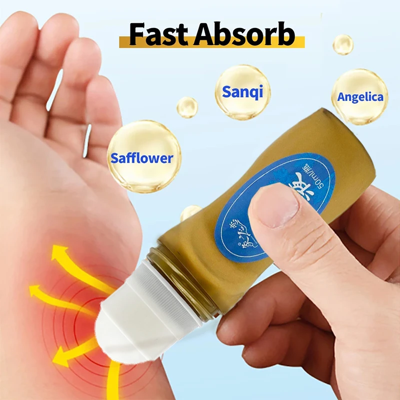 

2pcs 50ml Analgesic Roll-On Gel Knees Rheumatoid Arthritis Pain Relief Dressing Neck Stiff Wrist Ankle Muscle Sprain Soreness