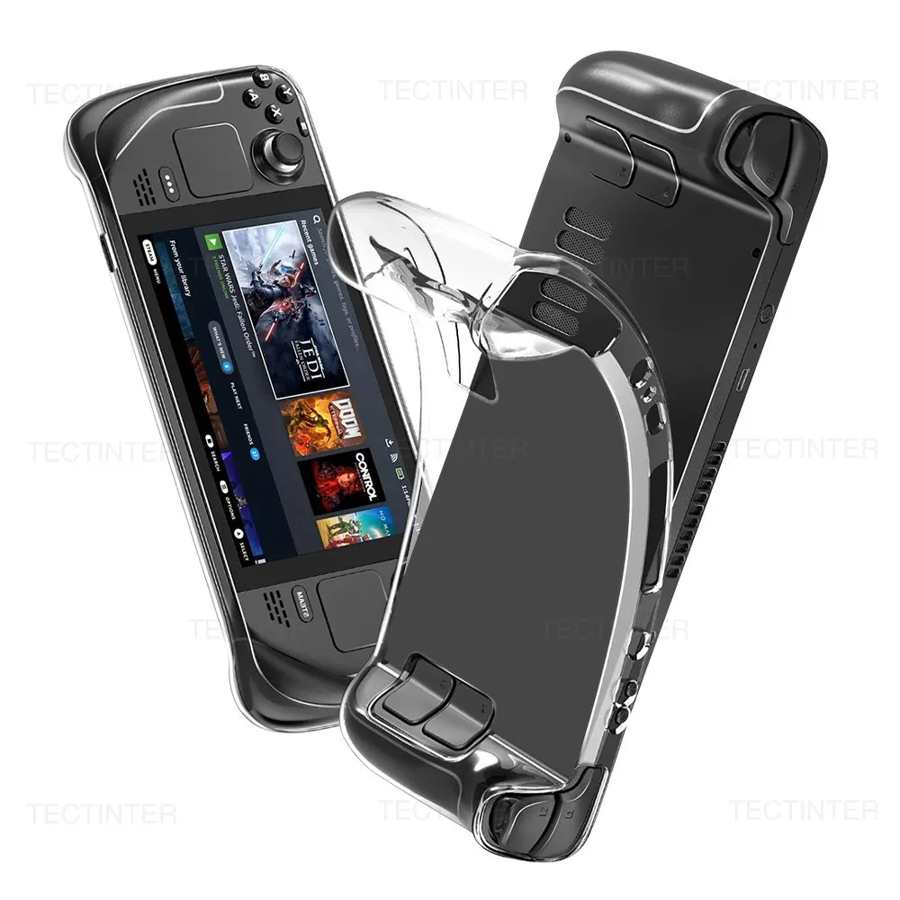 

Transparent TPU Case Cover Shell For Steam Deck Host Crystal Anti-drop Protective Case Back Shell For Steamdeck Accessories