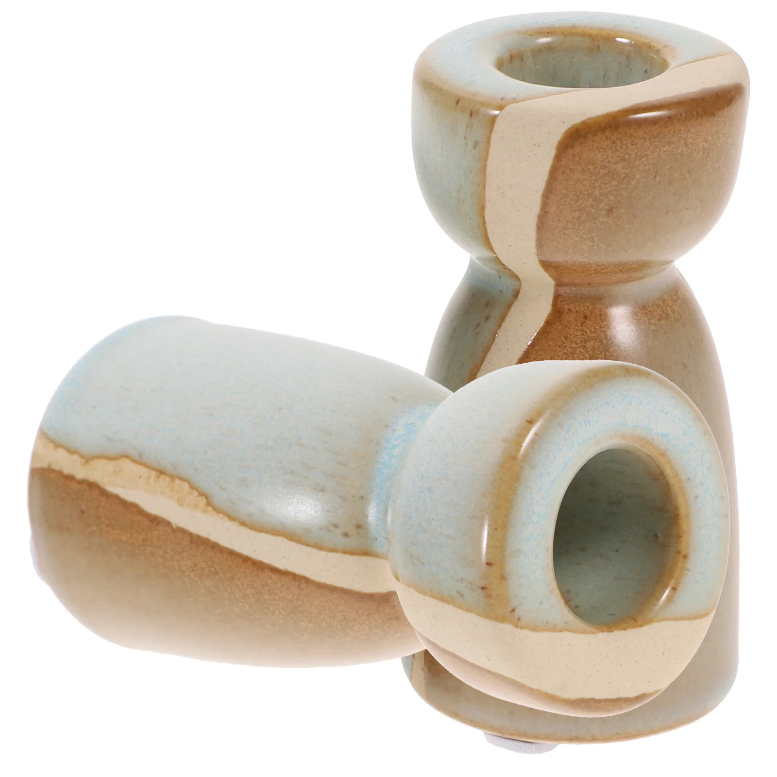 

2pcs Creative Holder Stick Holder Ceramics Holder Taper Holder Tabletop Holder