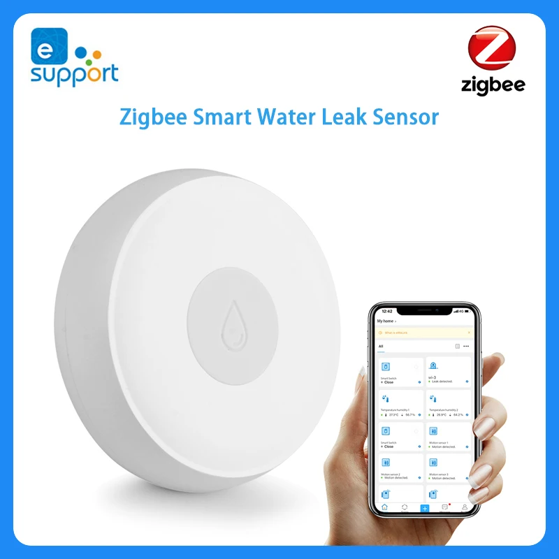 

Умный датчик утечки воды CoRui Ewelink Zigbee, беспроводной детектор уровня воды с сигнализацией (требуется шлюз), умная связь