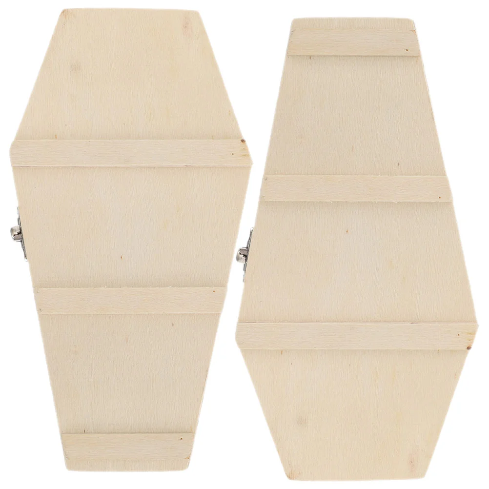 

2pcs Halloween Candy Boxes Party Favors Boxes Creative Coffin Treat Boxes Metal
