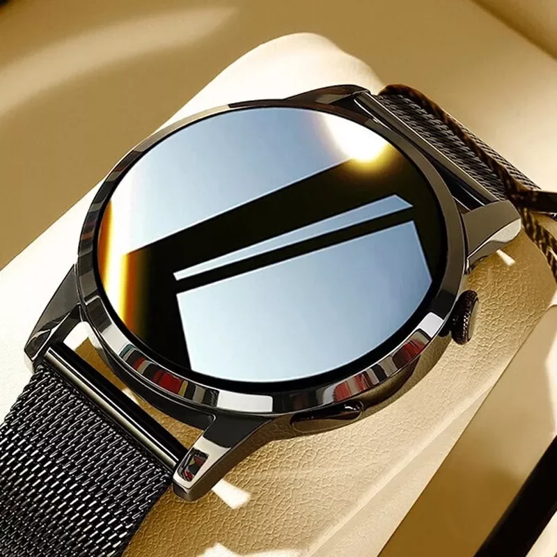 

New Full Circle Touch Screen Steel Band Luxury Bluetooth Call Men Smart Watch Waterproof Sport Activity Fitness Watch +Box
