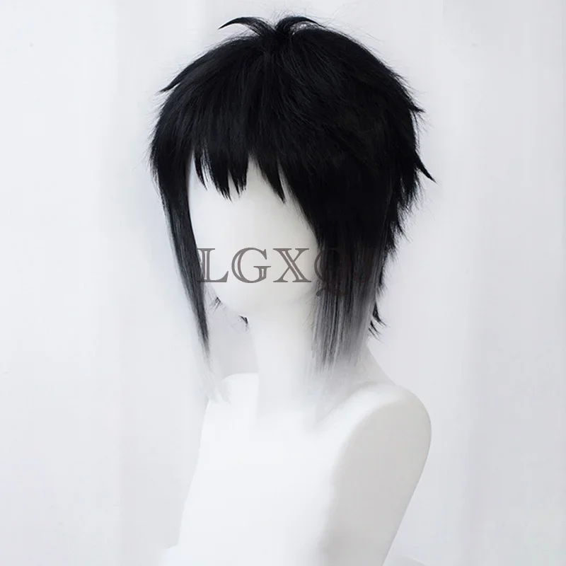 Парик для косплея Ryunosuke Akutagawa аниме Bungo парик бродячих собак 30 см черный белый цвет