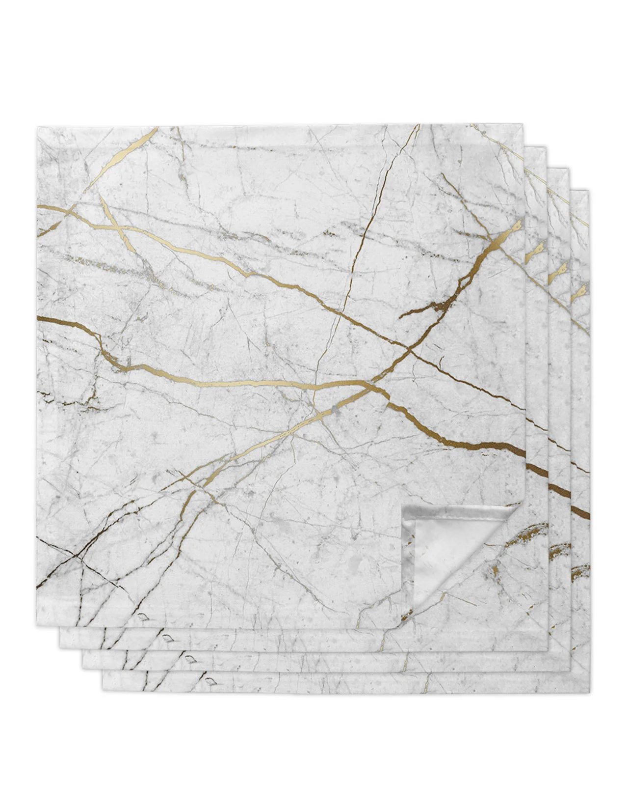 

4 шт., квадратные салфетки с мраморным рисунком, 50x50 см