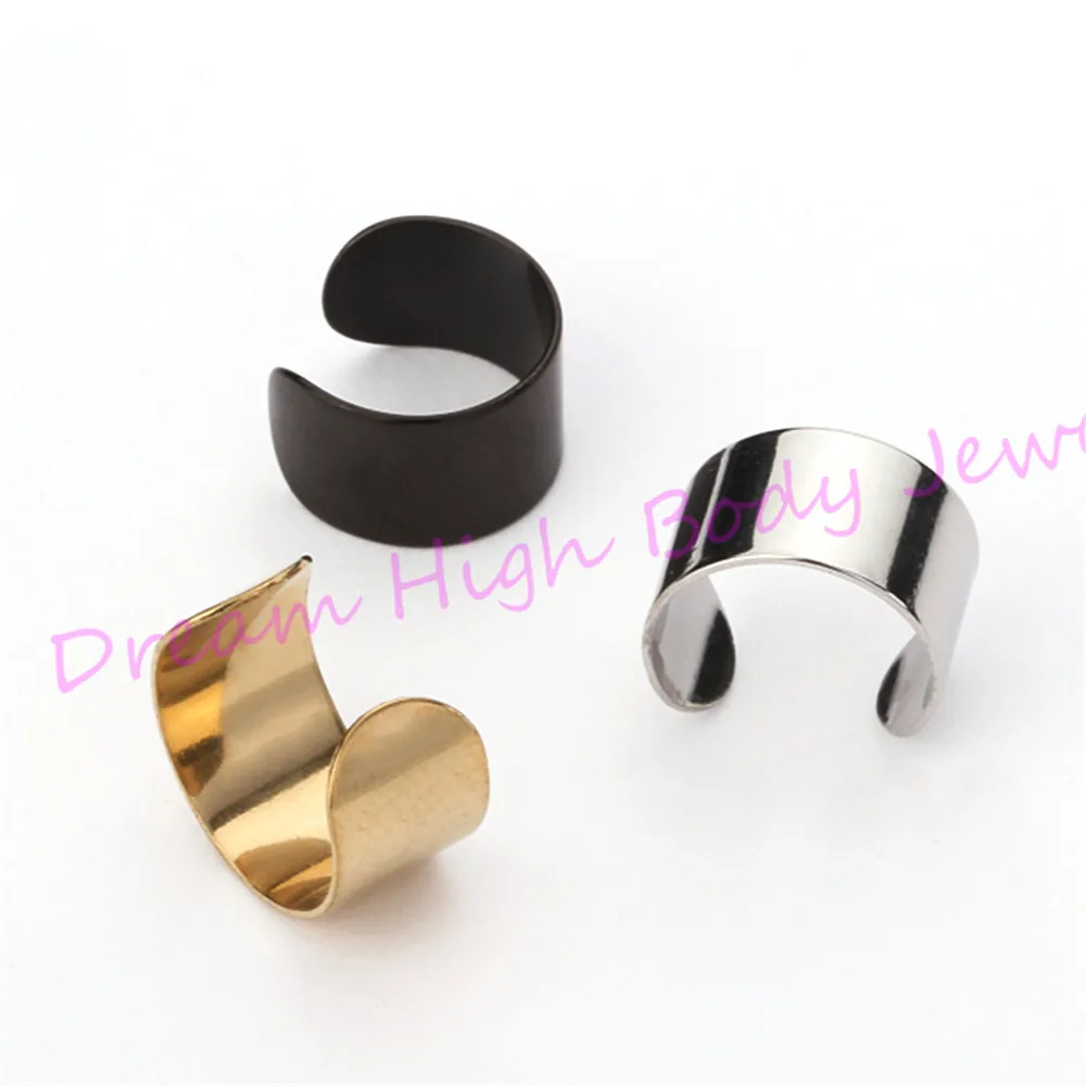 

Cuff Ear Clip Punk Rock Wrap Earrings No piercing Gold Black Women Men Party Jewelry hollow U-shaped Simple 3COLORS