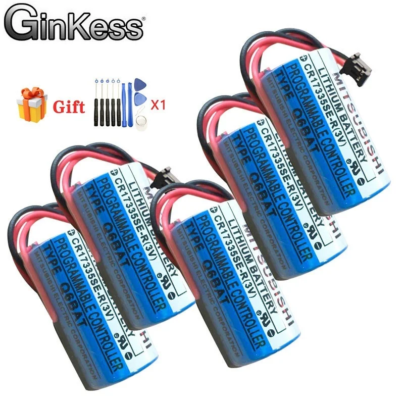 

5PCS 3V 1800mAh Q6BAT CR17335 ER2/3A PLC Lithium Batteries With Plug For Mitsubishi CR17335SE-R Industrial Battery Long Lasting