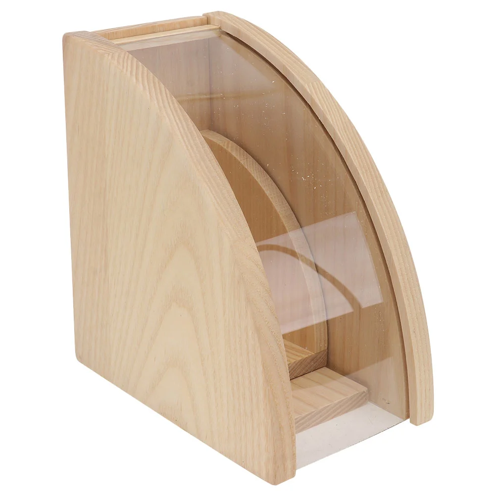 

Wood Bracket Coffee Paper Storage Box Household Filter Stand Filtering Wooden 15.7X8.2X16.7CM Countertop Holder Office