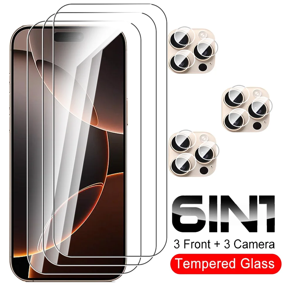 6 в 1 объектив камеры закаленное стекло для IPhone 16 Pro Max Ifone 16ProMax Iphone16 защитное Защита
