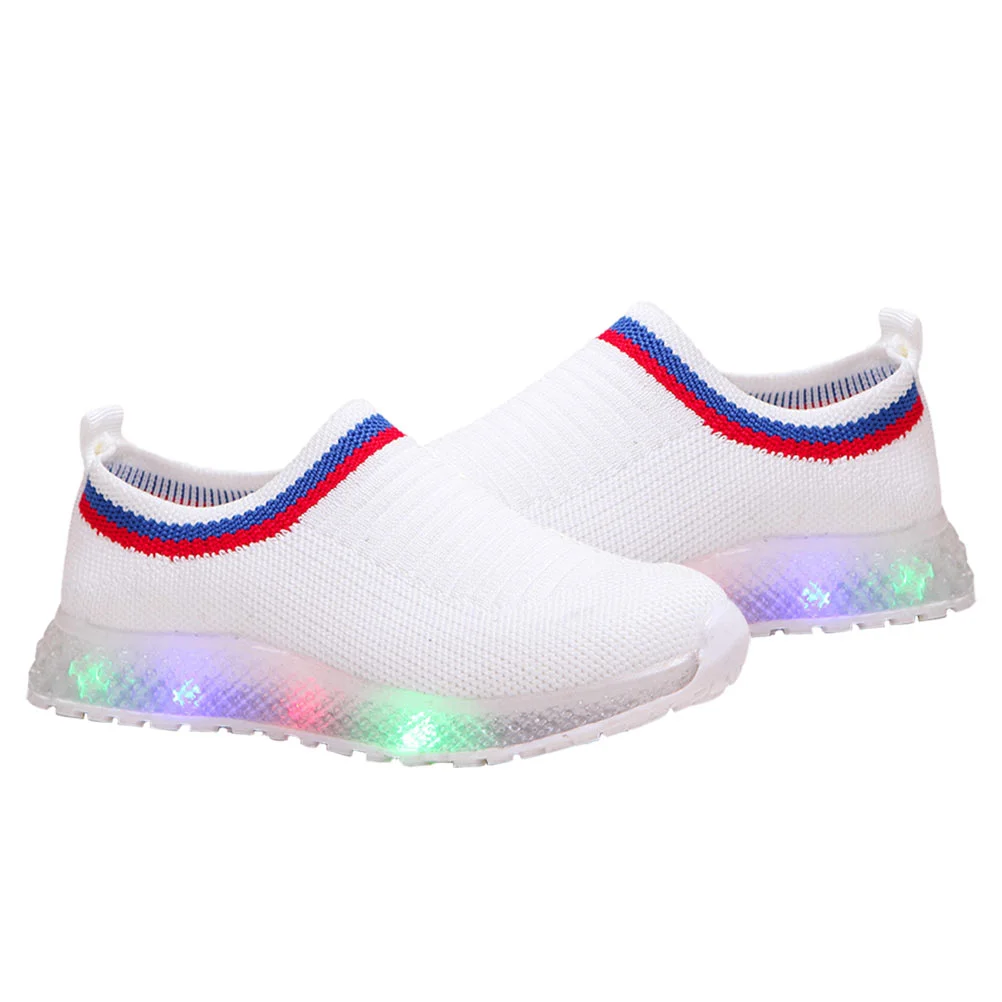 

Children's Flashing Kids Black Sneakers Kids Autumn Creative Light Breathable Unisex Luminous