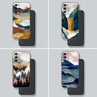 3d relief landscape oil painting phone case for huawei p10 p20 p30 p40 p50 p50e p smart 2021 pro lite 5g plus soft silicone case
