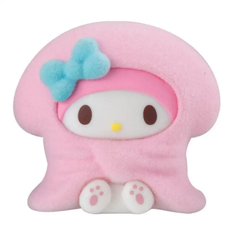 Фото Плюшевые мини-украшения Bandai Gashapon Sanrio: милые флокированные фигурки Гудетама, Бад Бадц-Мару, Такседо Сэм для декора и пледов №4
