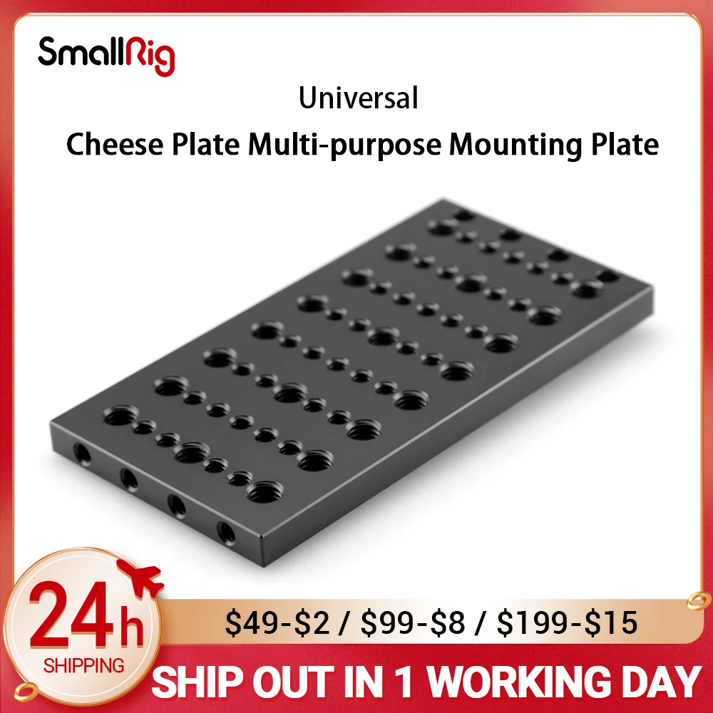 

SmallRig Camera Stabilizer Cheese Plate Multi-purpose Dslr Mounting Plate with 1/4 3/8 thread holes - 1092