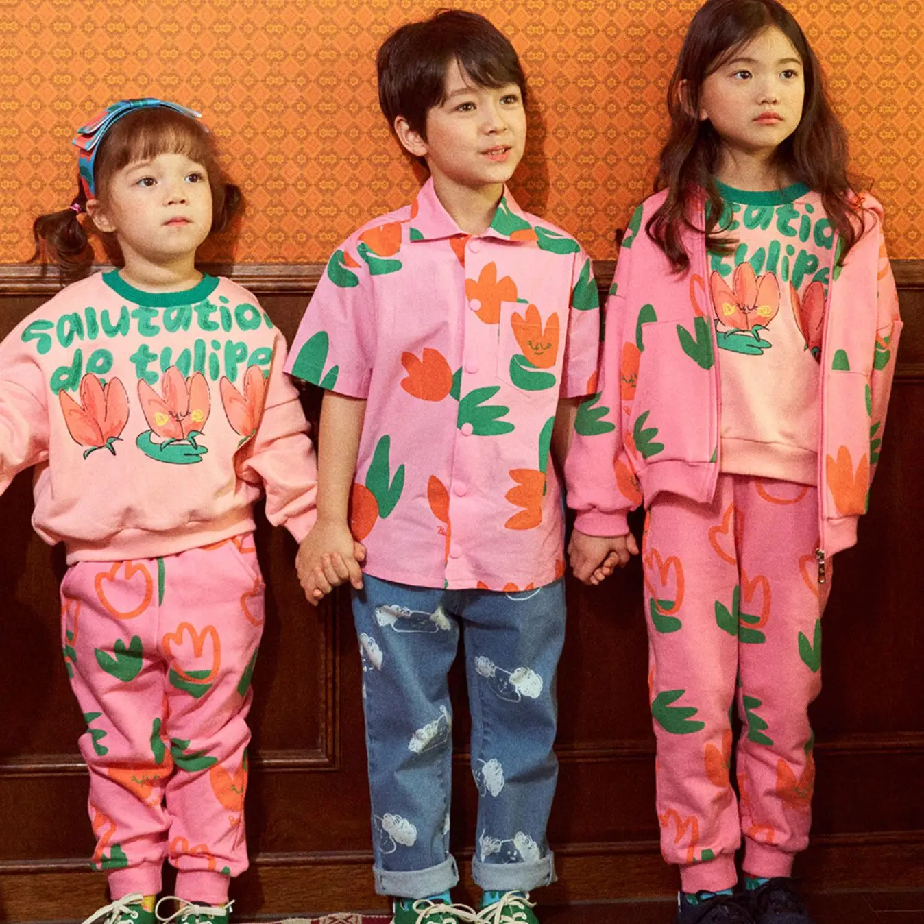 Детский комплект одежды корейский стиль новинка весны 2022 платье для маленьких