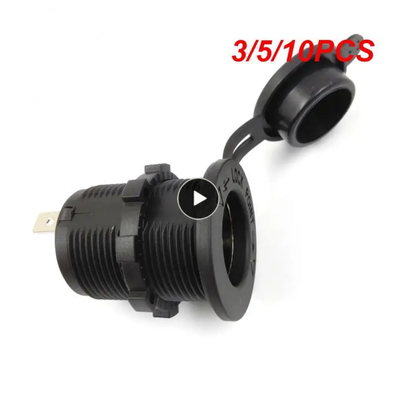 

3/5/10PCS Car Motorcycle Battery Caravan Car Modified Socket Waterproof Portable Cigarette Lighter Female Socket Durable