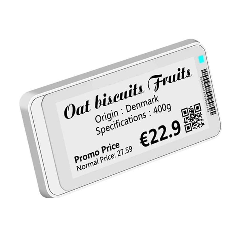 

Upgrade 2.9Inch Eink Screen Price Tag Price Display Shelf Label Bluetooth Control Unified Product Information Waterproof