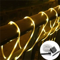 50 300 leds solar powered rope tube string lights outdoor waterproof fairy lights garden garland for christmas yard decoration