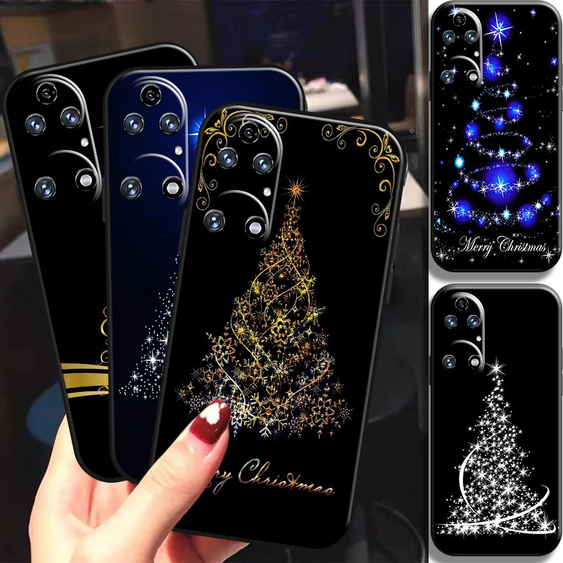 

Merry Christmas Tree Deer For Huawei P50 P40 P30 P20 Pro Lite 5G P Smart Z 2019 2021 Phone Case Carcasa Coque Ultra-Thin