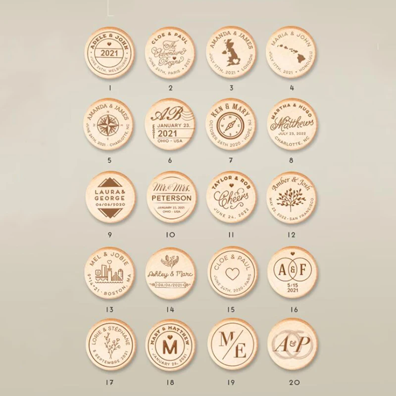 Свадебные сувениры изготовленные на заказ пробка для вина деревянная винных